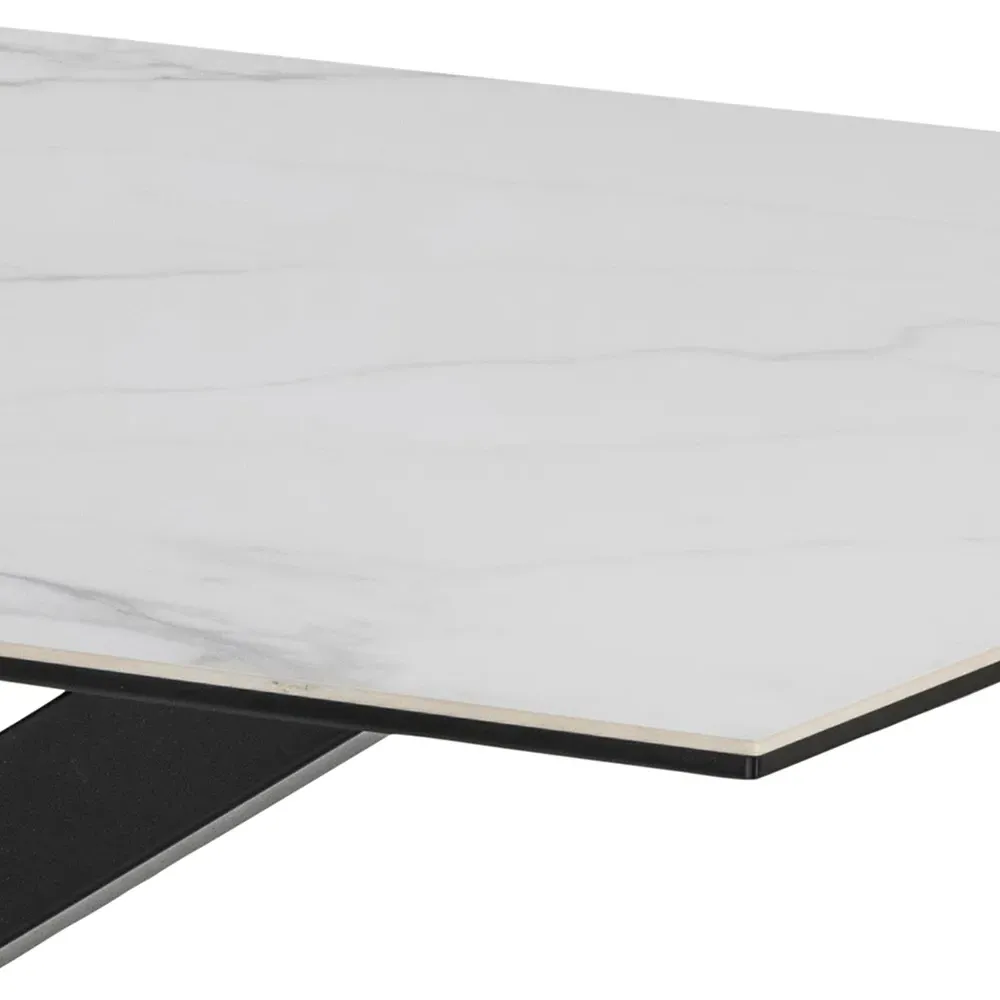 Florence Heaven 6-Seater Dining Table - White, Ceramic