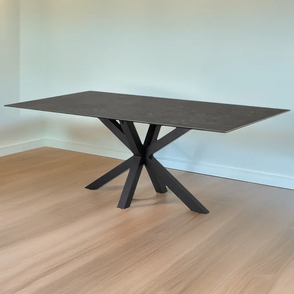 Florence Heaven 8-Seater Dining Table - Black, Ceramic