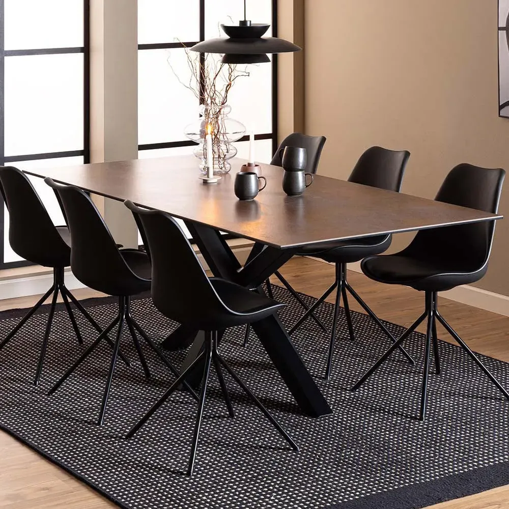Florence Heaven 8-Seater Dining Table - Brown, Ceramic
