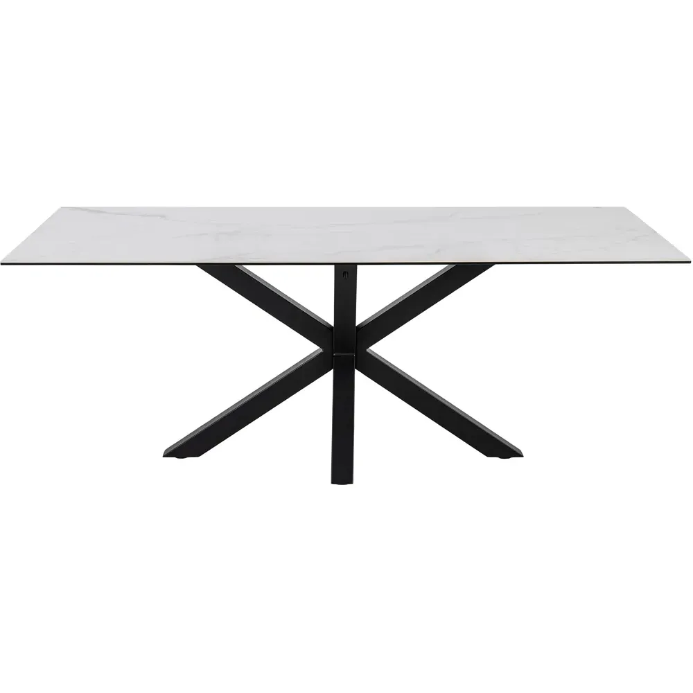 Florence Heaven 8-Seater Dining Table - White, Ceramic