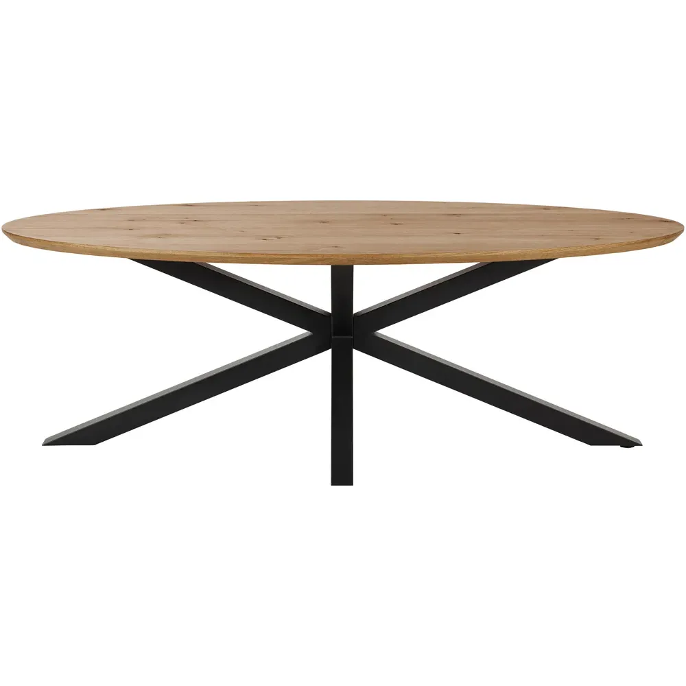 Florence Heaven Oval 4-Seater Dining Table - Brown, Oak