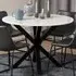 Florence Heaven Round 4 Seater Dining Table - White, Marble