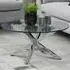 Florence Heaven Round Coffee Table - Silver, Glass
