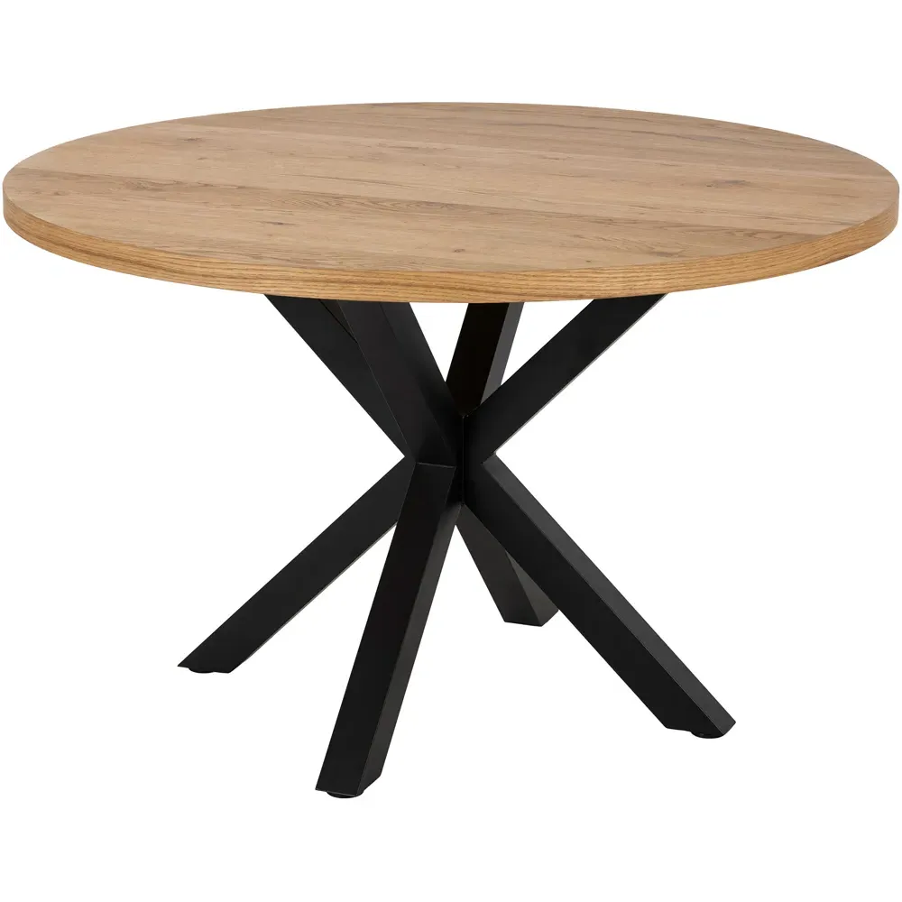 Florence Heaven Round Dining Table - Black, Oak