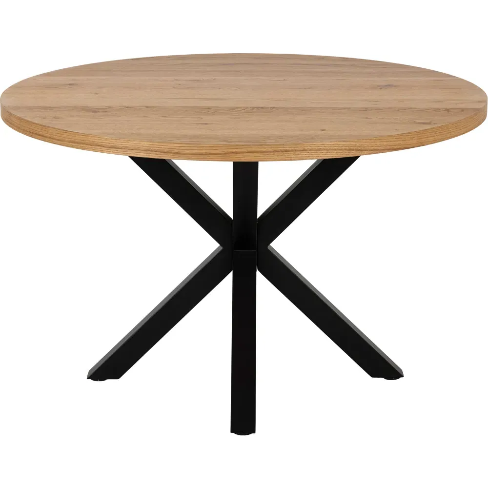 Florence Heaven Round Dining Table - Black, Oak