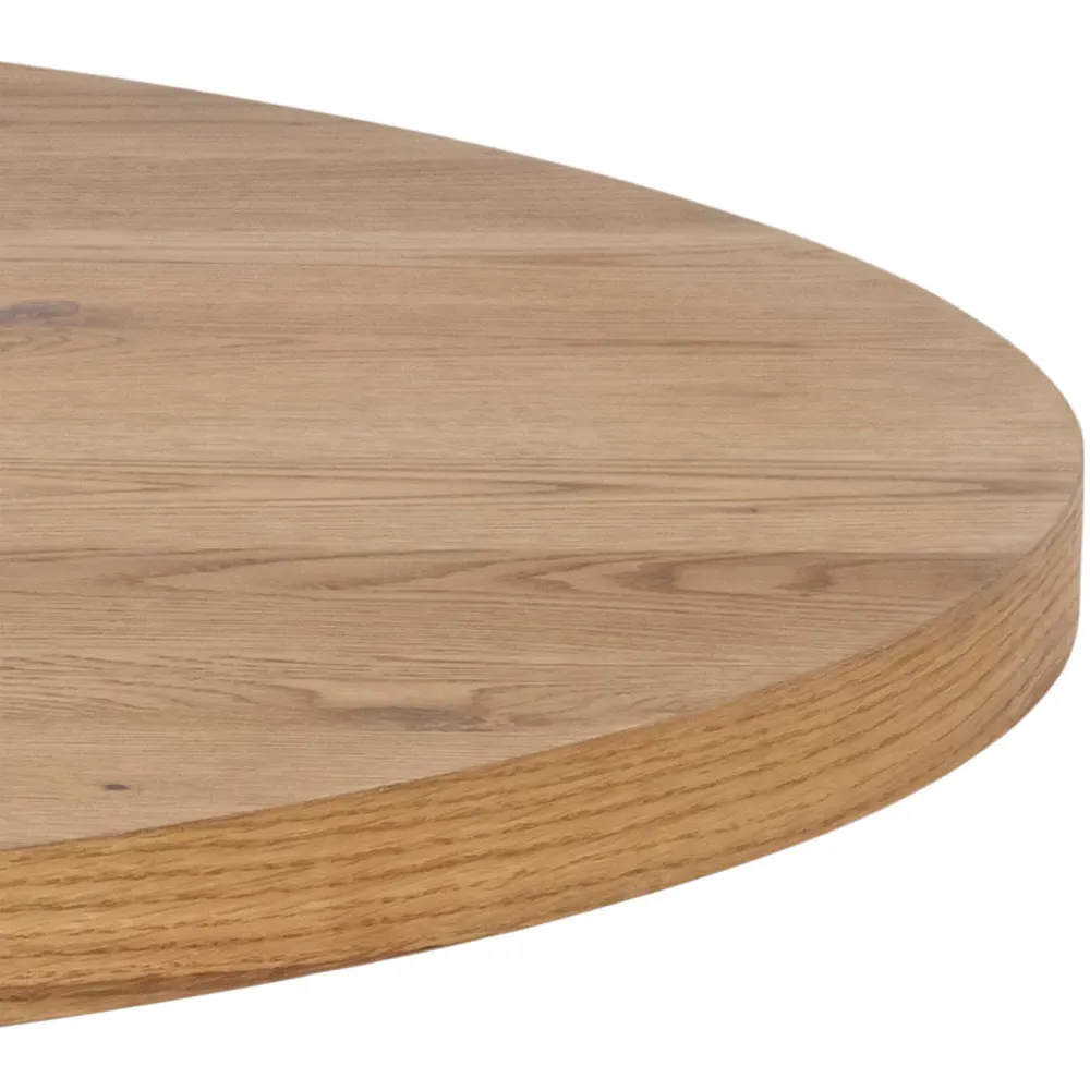 Florence Heaven Round Dining Table - Black, Oak