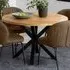 Florence Heaven Round Dining Table - Black, Oak