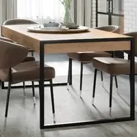 Florence High Rock 4-Seater Dining Table with Storage - Brown, Oak