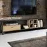 Florence High Rock Wide TV Unit with Storage - Black, Oak