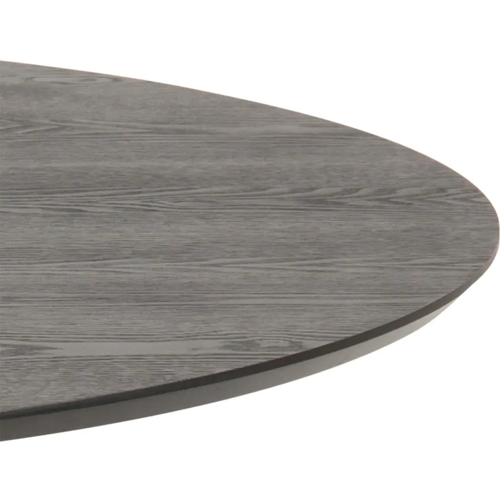 Florence Ibiza Round 4 Seater Dining Table - Black, Ash