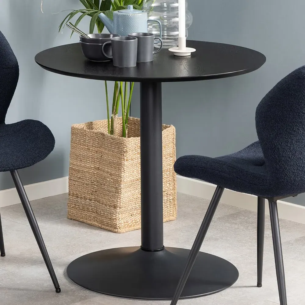 Florence Ibiza Small Round 4 Seater Table - Black, Ash image