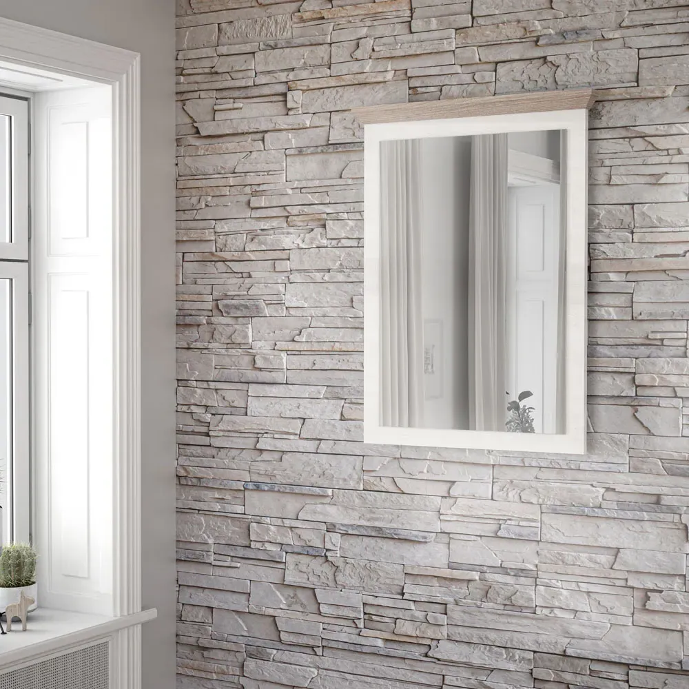 Florence Illopa Mirror - Brown, Oak