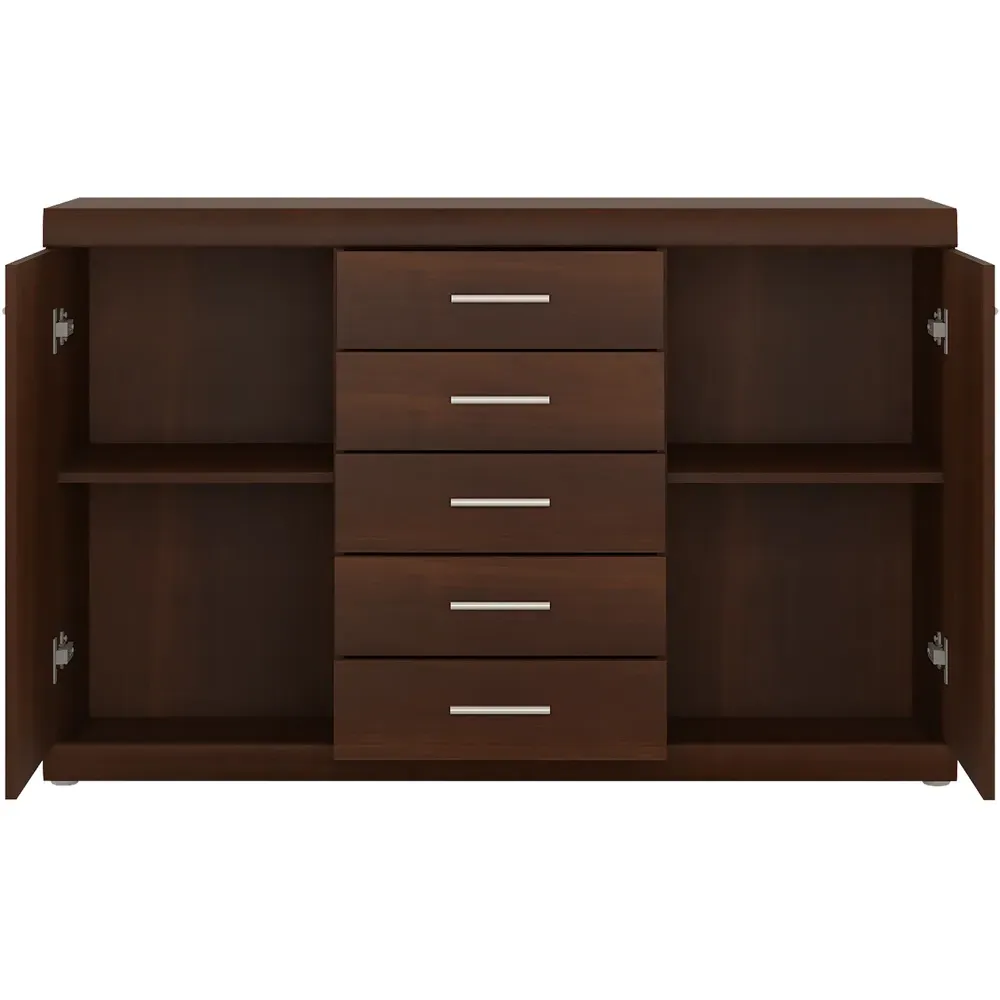 Florence Imperial 2 Door 5 Drawer Sideboard - Dark Mahogany