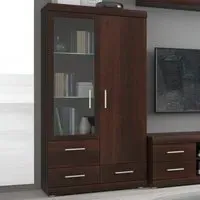 Florence Imperial 2 Door Display Cabinet - Dark Mahogany