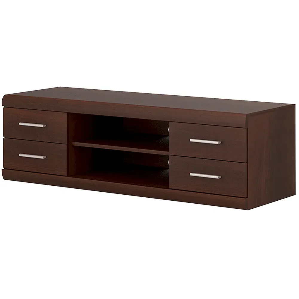 Florence Imperial 4 Drawer Wide TV Unit - Red, Mahogany