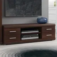 Florence Imperial 4 Drawer Wide TV Unit - Red, Mahogany