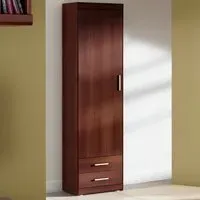 Florence Imperial Single Door 2 Drawer Narrow Cabinet - Dark Mahogany