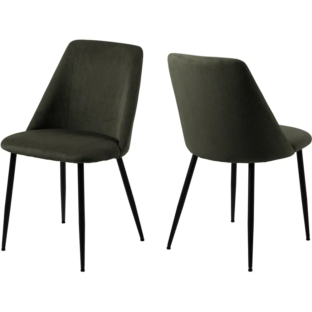 Florence Ines Set of 4 Dining Chairs - Olive Green