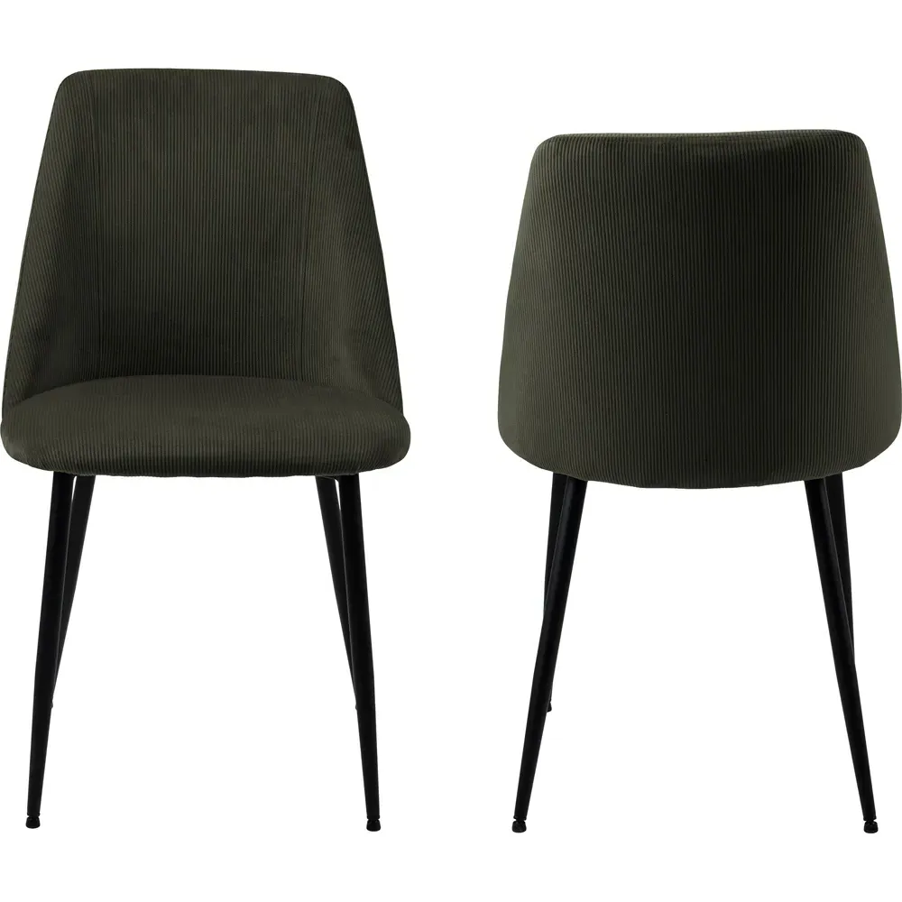 Florence Ines Set of 4 Dining Chairs - Olive Green