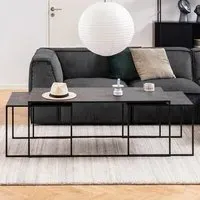 Florence Infinity Nest of Tables Set of 3 - Black