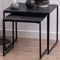 Florence Infinity Square Nest of Tables Set of 2 - Black