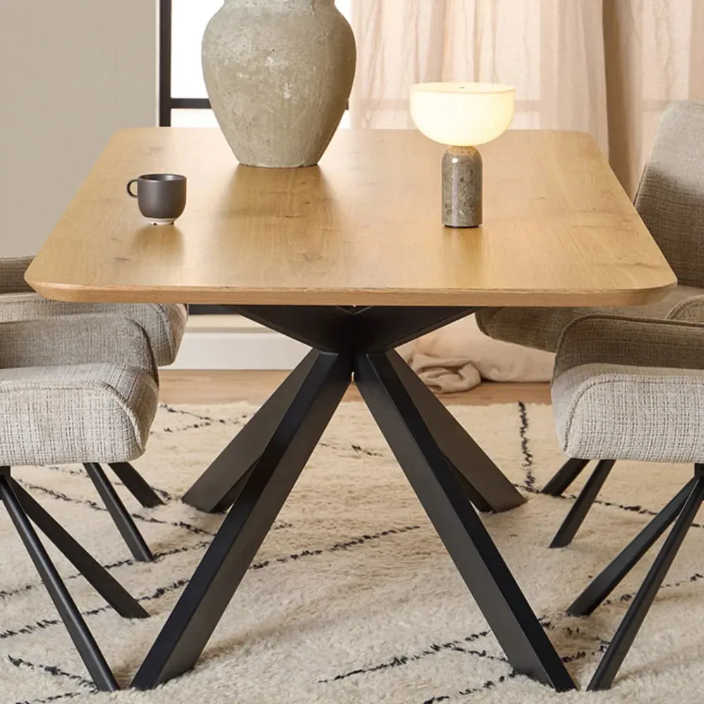 Florence Irwine Rectangular 6-Seater Dining Table - Multi, Oak