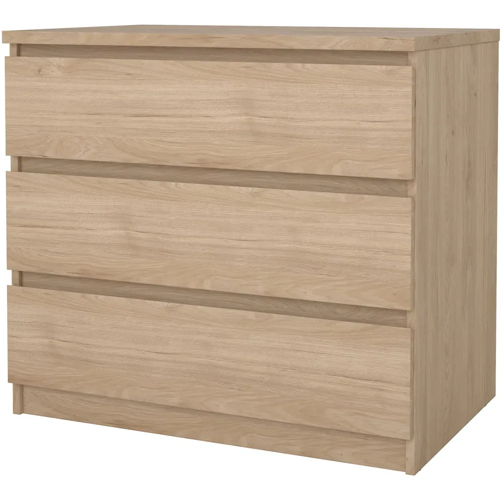 Florence Jackson 3 Drawer Chest of Drawers - Hickory Oak