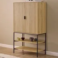 Florence Jaipur 2 Door Storage Cabinet - Oak