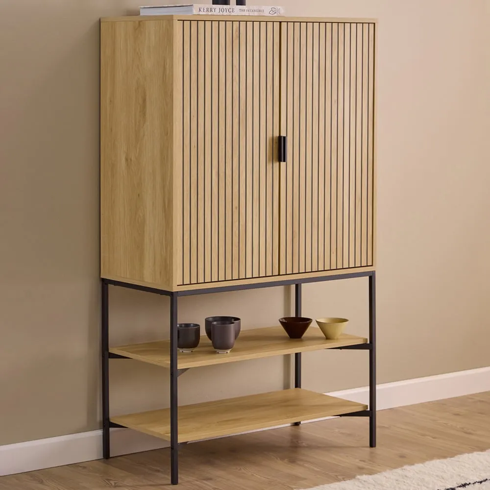 Florence Jaipur 2 Door Storage Cabinet - Oak