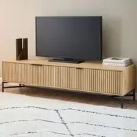 Florence Jaipur 3 Door TV Unit - Oak