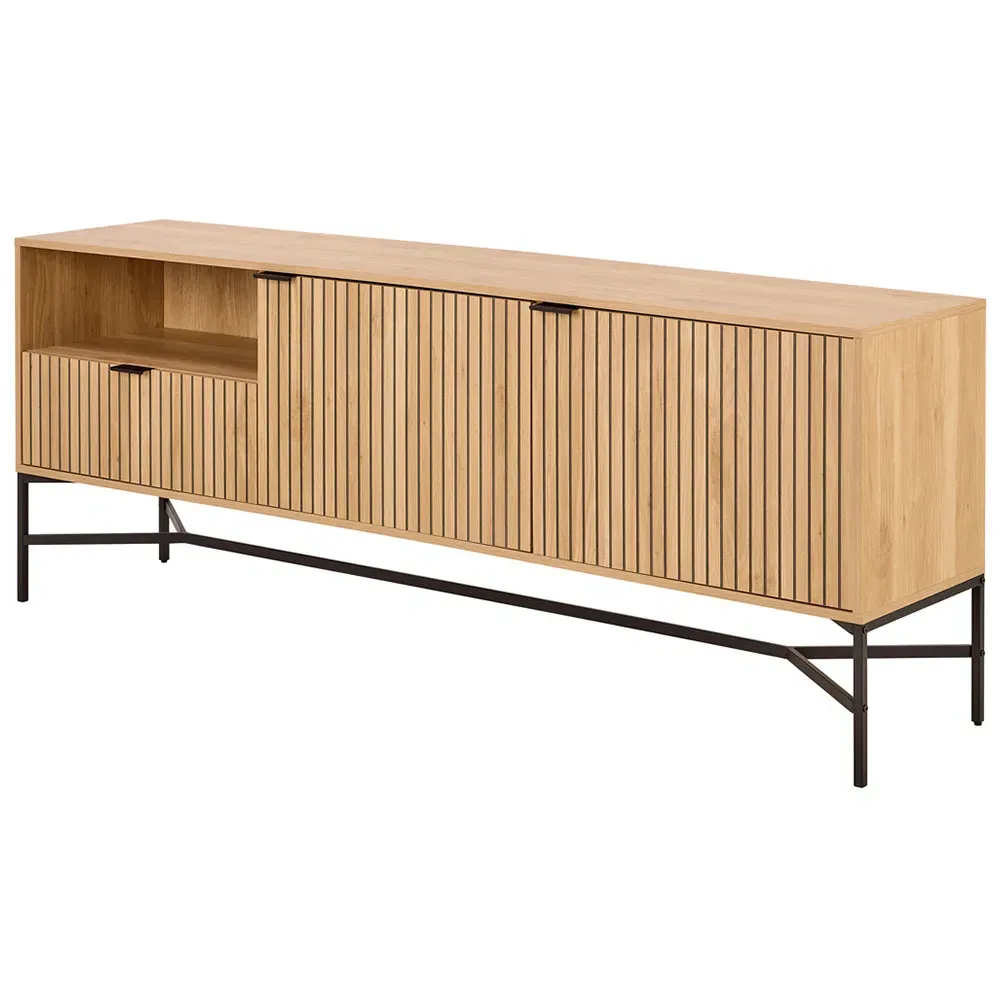Florence Jaipur Sideboard with Drawer - Oak, Black