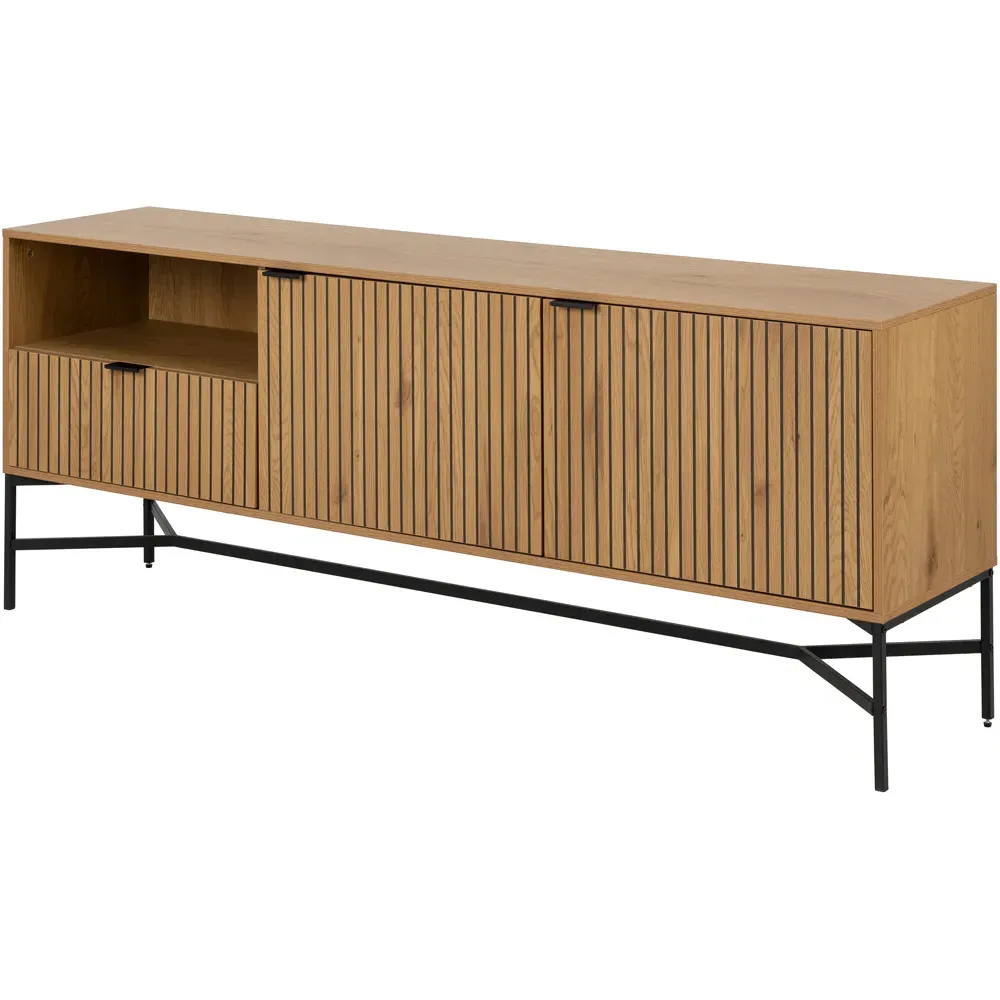 Florence Jaipur Sideboard with Drawer - Wild Oak, Black
