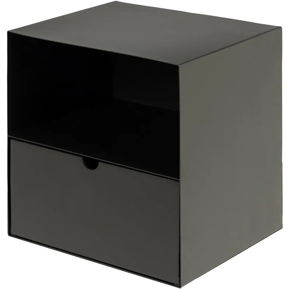 Florence Joliet Wall Mounted Bedside Table - Matt Black
