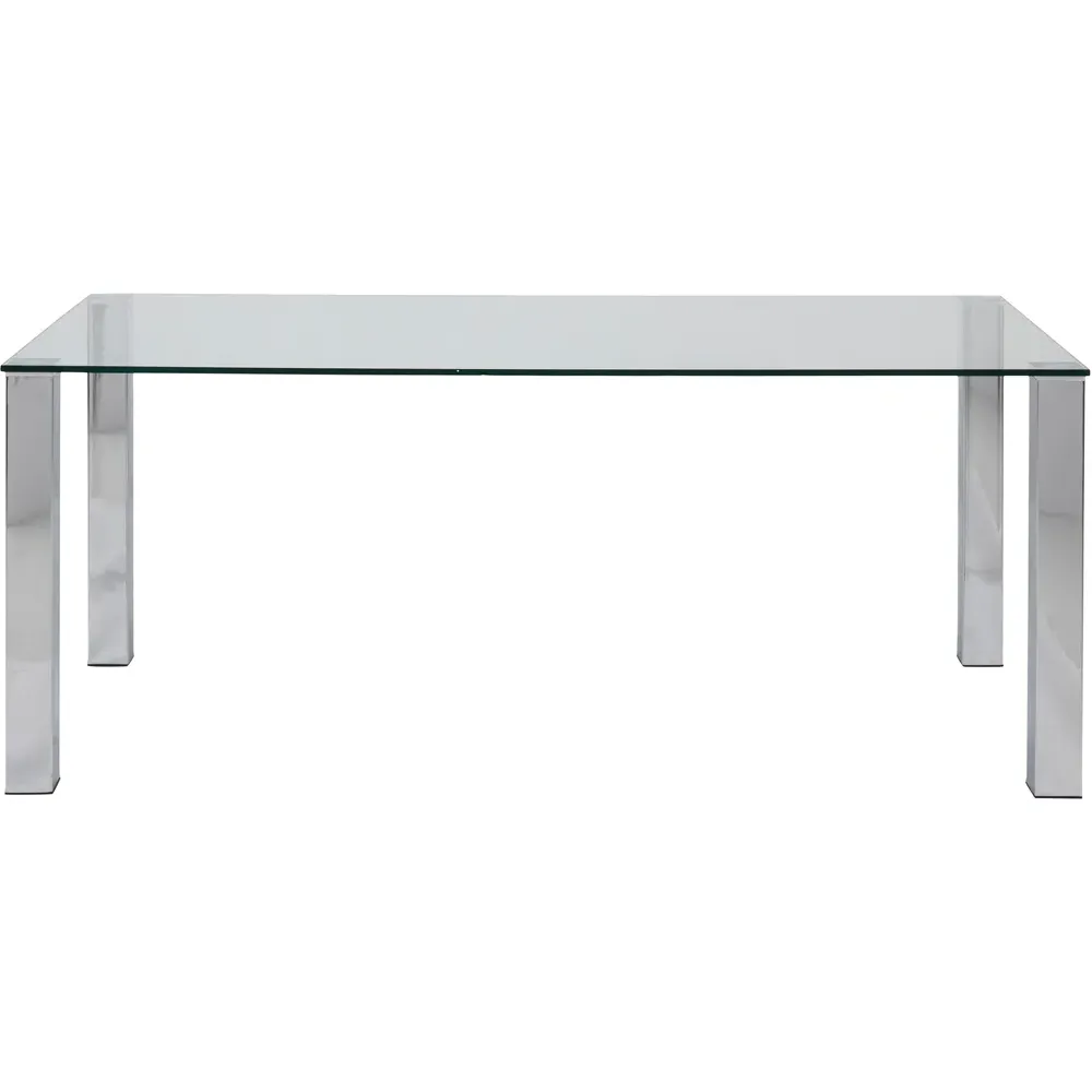 Florence Kante 8 Seater Dining Table - Silver, Glass