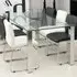 Florence Kante 8 Seater Dining Table - Silver, Glass