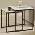 Florence Katrine Square Nest Coffee Tables Set of 2 - White, Ceramic