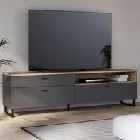 Florence Klara 2 Door TV Unit - Grey, Oak