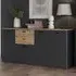 Florence Klara 4 Door 2 Drawer Sideboard - Grey, Oak