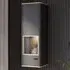 Florence Klara Single Door Glass Display Cabinet with LED - Grey, Oak