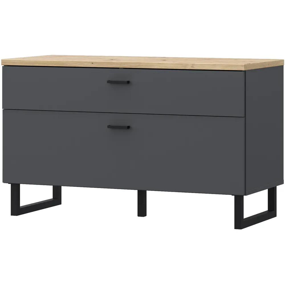 Florence Klara Single Door TV Unit - Grey, Oak