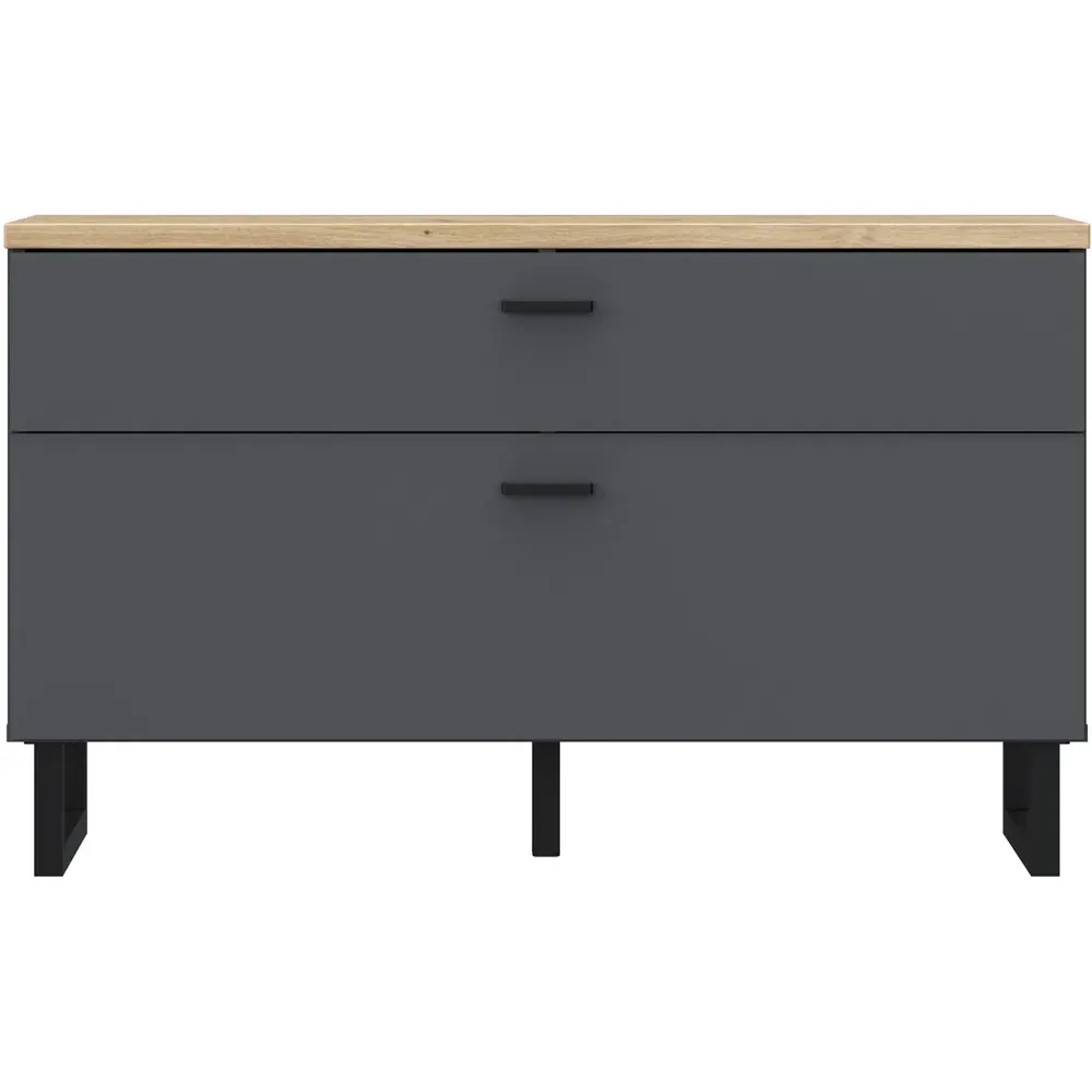 Florence Klara Single Door TV Unit - Grey, Oak