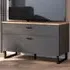 Florence Klara Single Door TV Unit - Grey, Oak