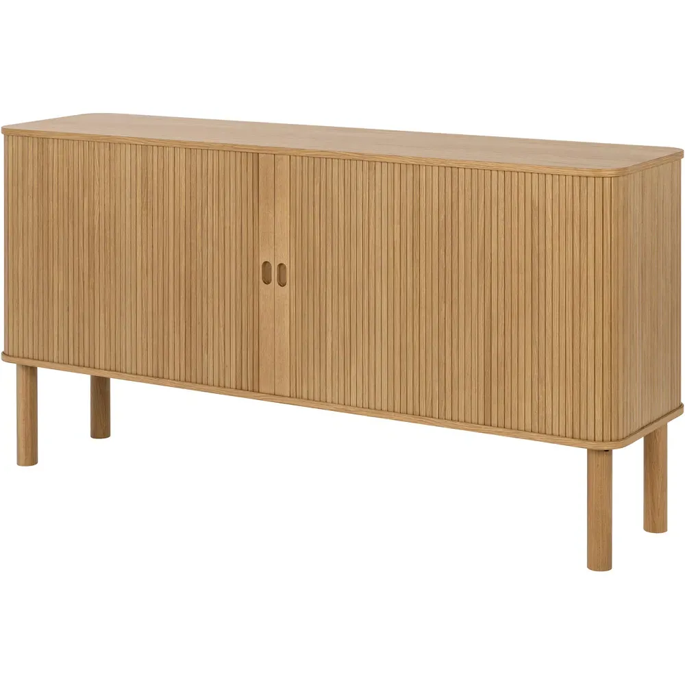 Florence Langley 4 Shelf Sideboard with Sliding Door - Brown, Oak