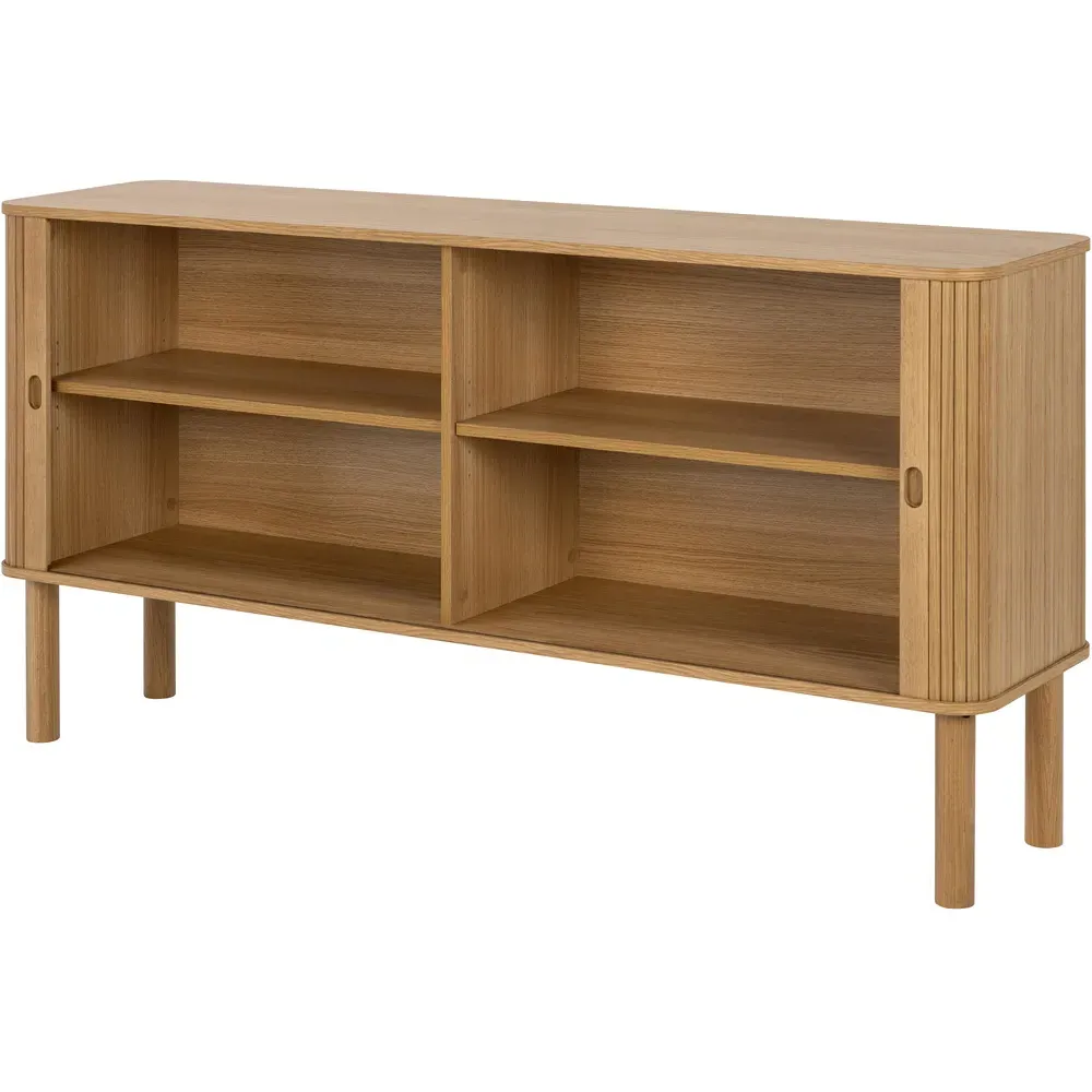 Florence Langley 4 Shelf Sideboard with Sliding Door - Brown, Oak