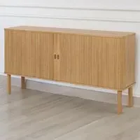 Florence Langley 4 Shelf Sideboard with Sliding Door - Brown, Oak