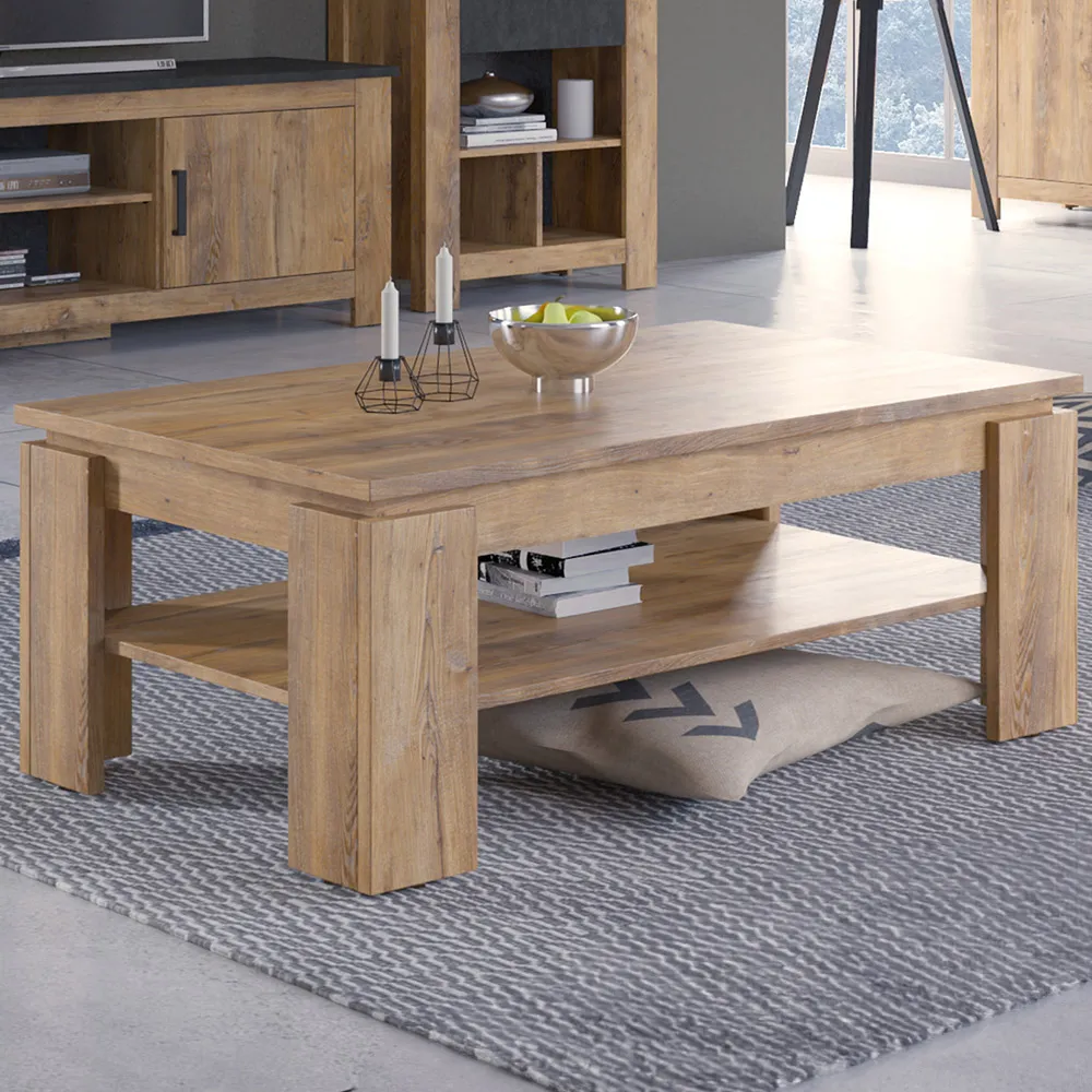 Florence Large Coffee Table - Chestnut, Matera Grey