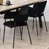 Florence Lima Set of 2 Dining Chairs with Armrests - Black