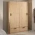 Florence Line 2 Door 2 Drawer Wardrobe - Brown, Oak