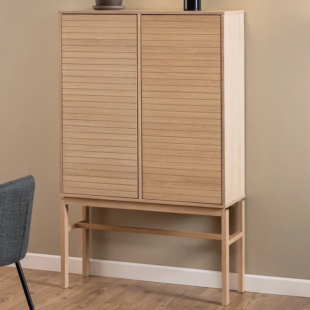 Florence Linley 2 Door Cabinet - White, Oak