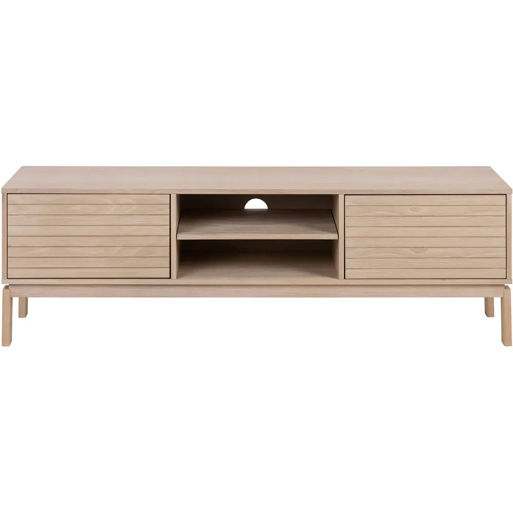 Florence Linley 2 Door TV Unit - White, Oak